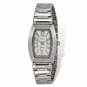 Chisel Ladies Stainless Steel White Tonneau Dial Watch